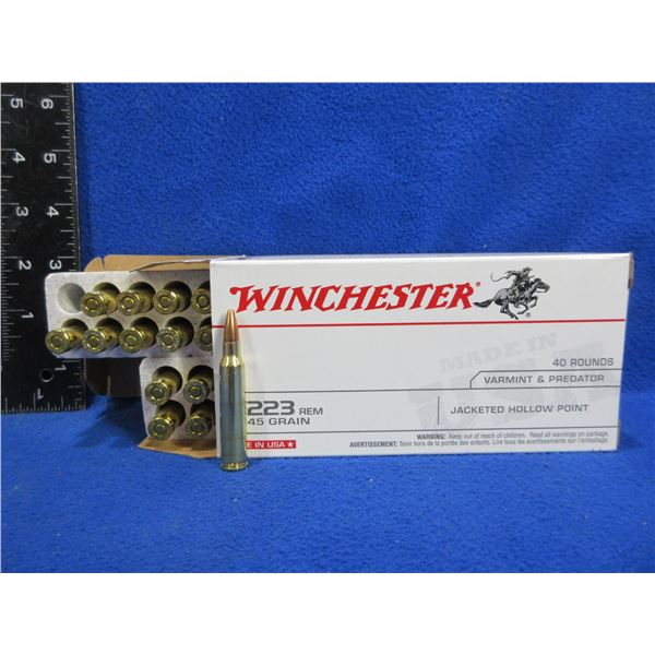 223 Rem. (PICKUP ONLY) 45gr JHP Winchester Cartridges
