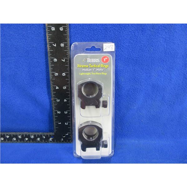 NEW - Burris Xtreme Tactical Rings - Medium 1" Matte
