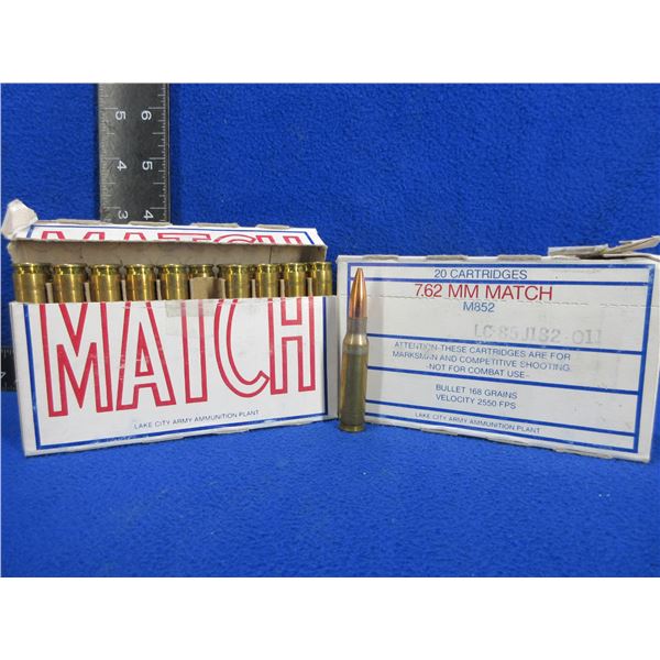 7.62MM Match (PICKUP ONLY) 168gr Lake City Army