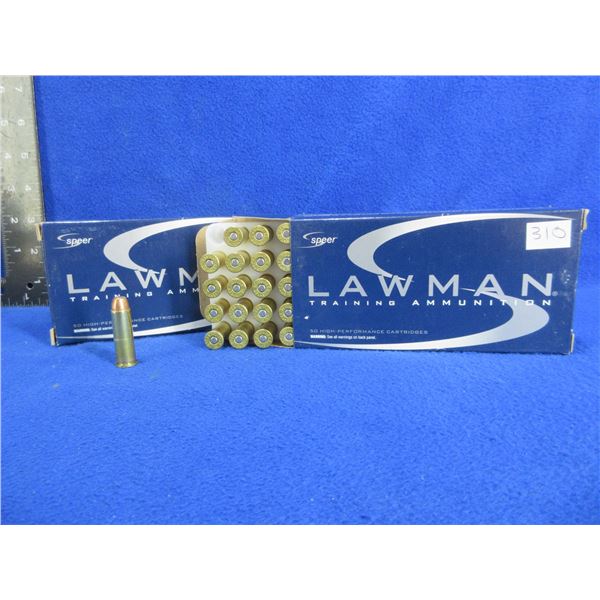 38 Spl +P (PICKUP ONLY) 158gr TMJ Speer Lawman Training Cartridges