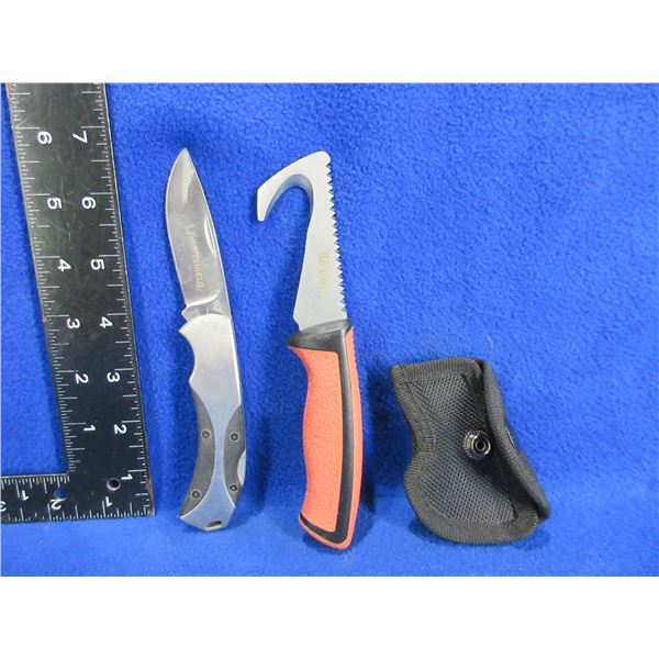Huntshield Folding Knife & Schrade Gut Hook Bone Saw