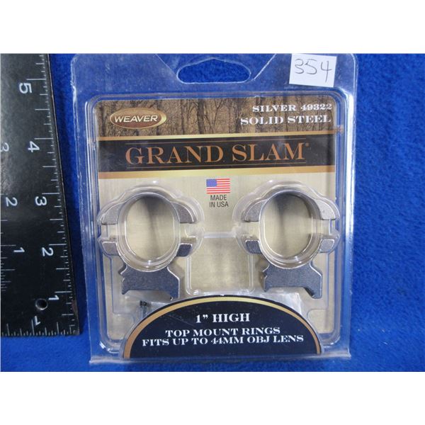 NEW - Weaver Grand Slam 1" High Top Mount Rings