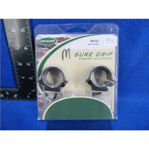 NEW - Weaver Sure Grip Windage Adjustable 1" Rings