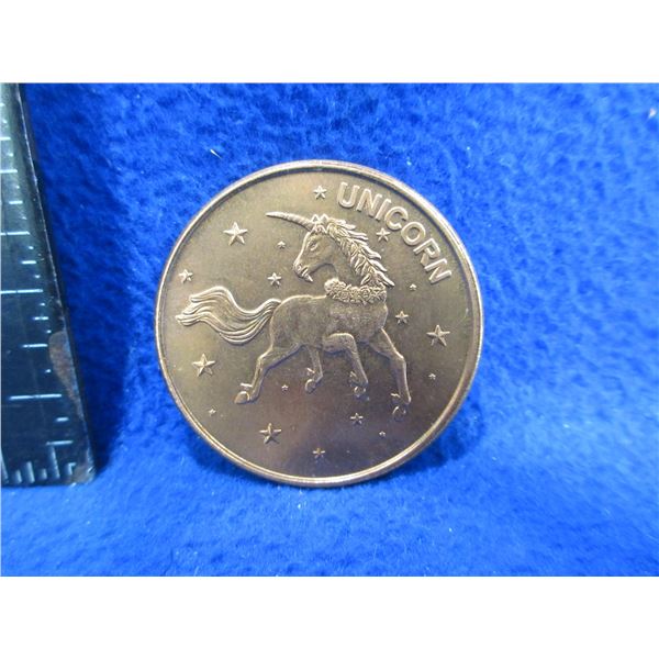 .999 Fine Copper One AVDP Ounce - Unicorn Coin