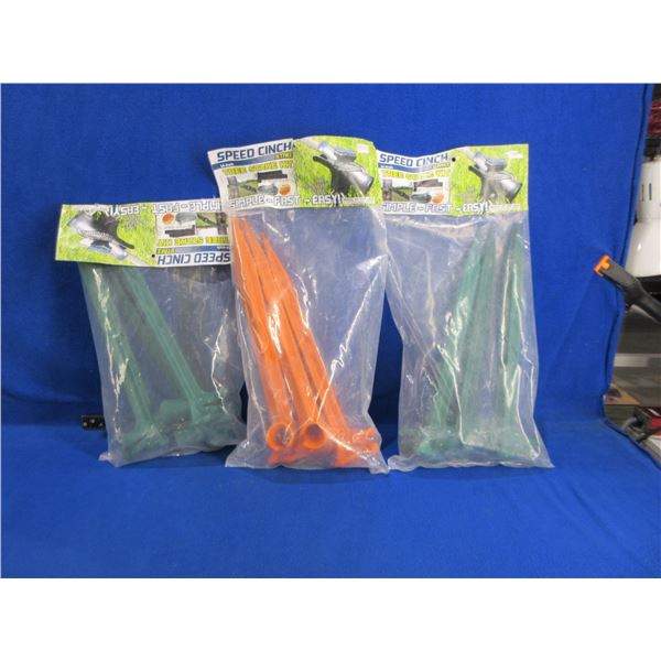NEW - Speed Cinch Tree Stakes - 3 Packs of 3
