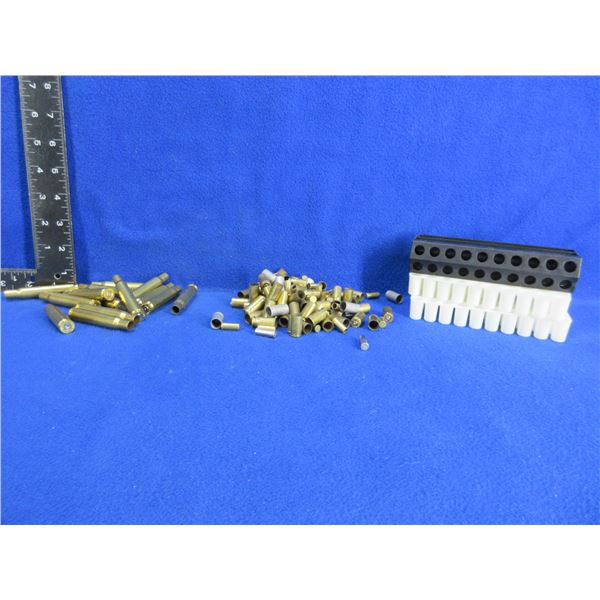 Brass Only - 30-06 x 14, Mixed x 120+ and 3 Ammo Holders