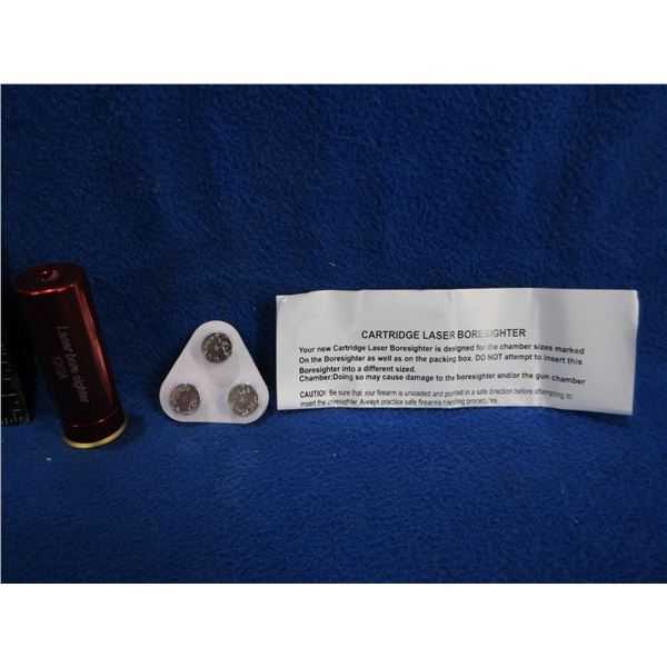 NEW - 12 Gauge Red Laser Bore Sight with Batteries