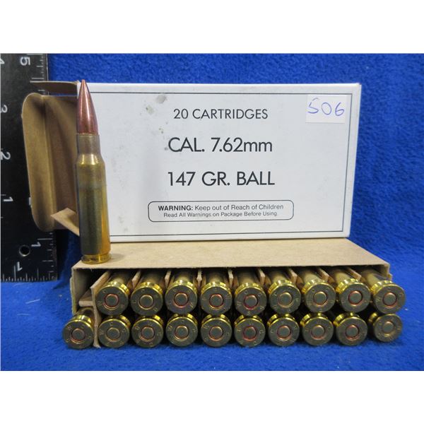 7.62MMX51(PICKUP ONLY) 147gr Ball Military Cartridges