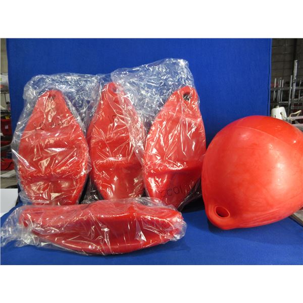 4 Red Boat Anchor Buoys/ Dock Bumpers