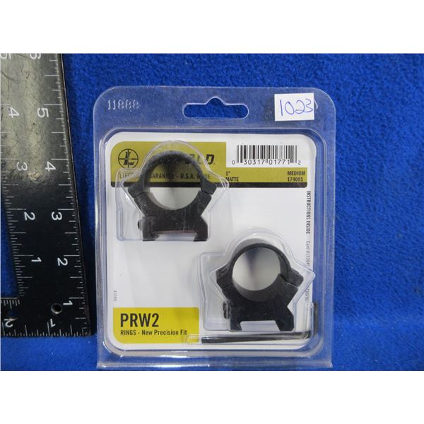 NEW - Leupold 1" Medium Matte Rings PRW2 # 174081