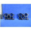 Image 1 : 2 Pairs 1" See-Thru Scope Rings