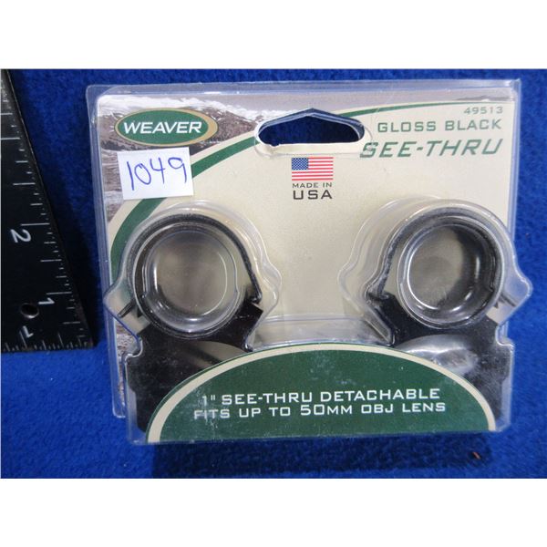 NEW - Weaver 1" See-Thru Detachable Rings 49513