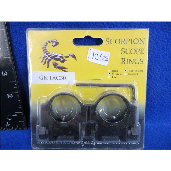Scorpion GK TAC30 30MM Rings - Medium, Weaver Style