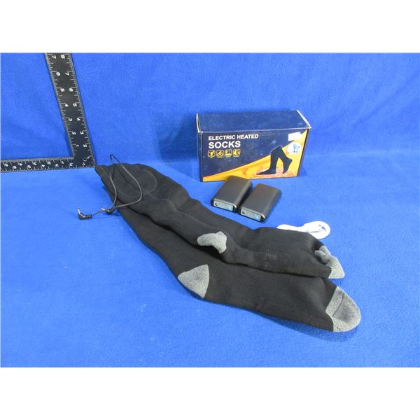 NEW - Electric Heated Socks w/ 2 Battery Packs & USB-C