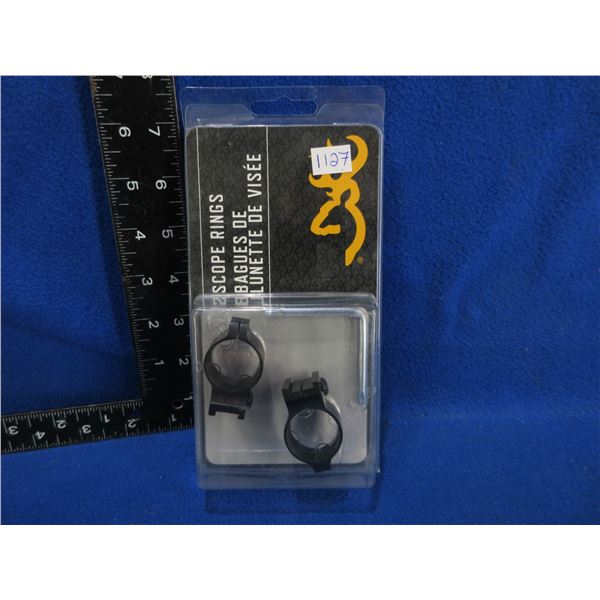 NEW - Browning 1" Inter Matte Scope Rings # 12344