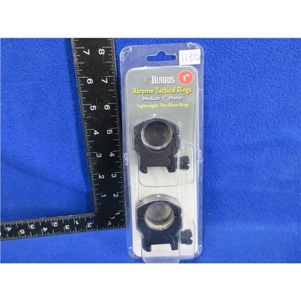 NEW - Burris Xtreme Tactical Rings - Medium 1" Matte