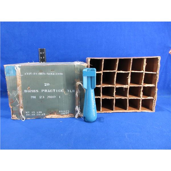 Inert Practice Bomb with Box (Holds 20) - PICK UP ONLY