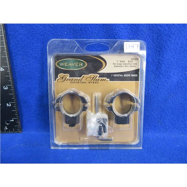 NEW - Weaver Grand Slam 1" High Dovetail Rings