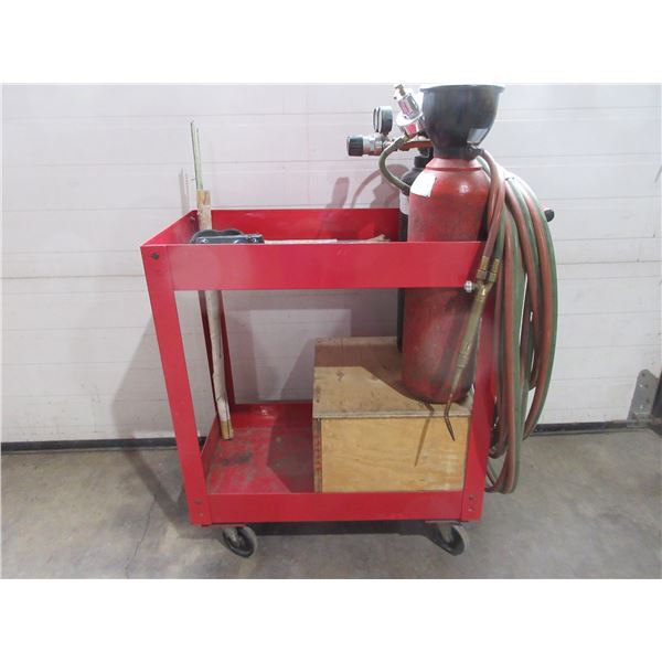 Acetylene Torch (PICK UP ONLY) - With Tanks and Cart