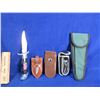 Image 3 : 4 Assorted Knives, Machete (10" Blade) & 3 Extra Sheaths