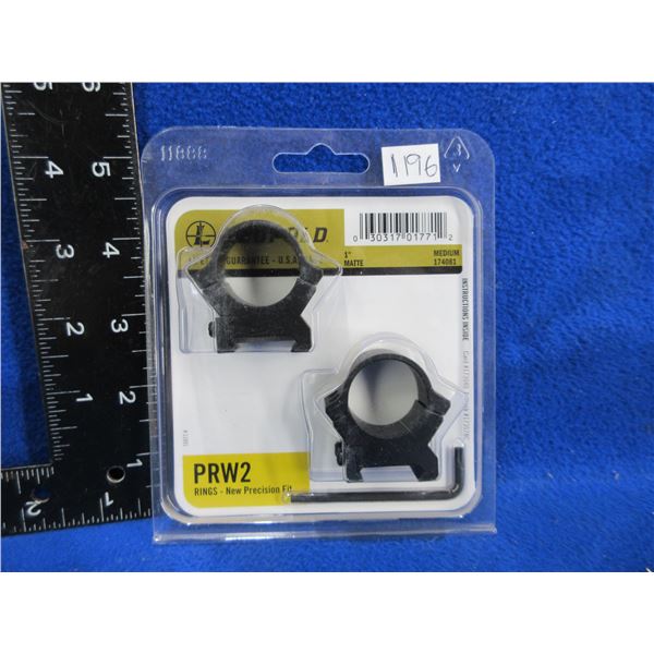 NEW - Leupold 1" Medium Matte Rings PRW2 # 174081
