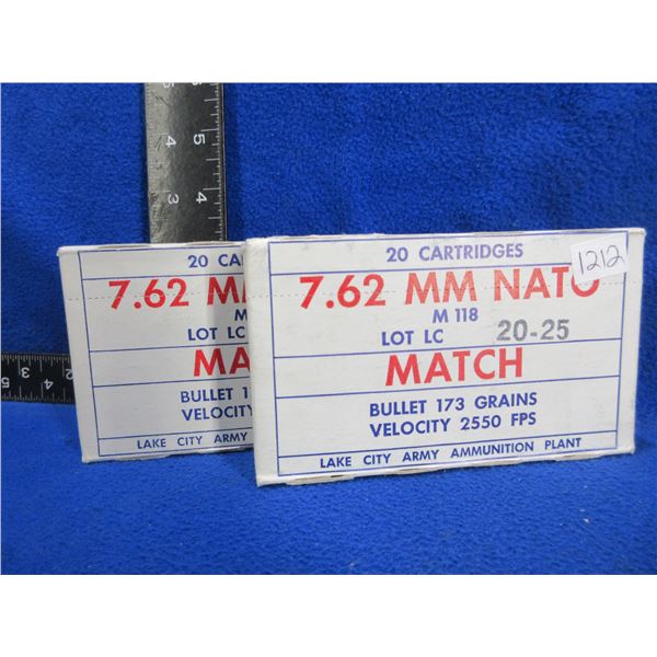 7.62MM (PICKUP ONLY) Match 173gr Lake City Cartridges