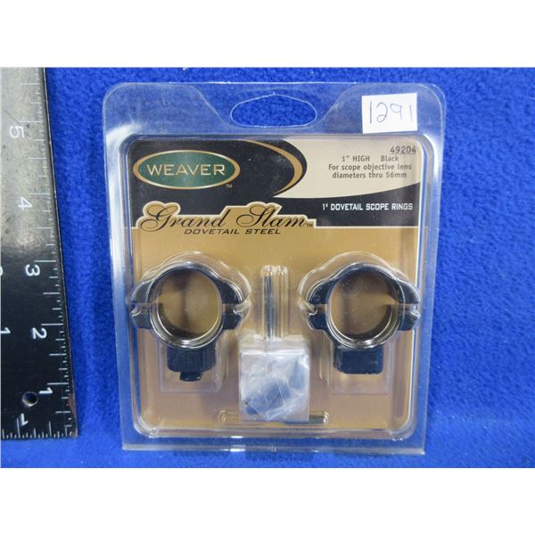 NEW - Weaver Grand Slam 1" High Dovetail Rings
