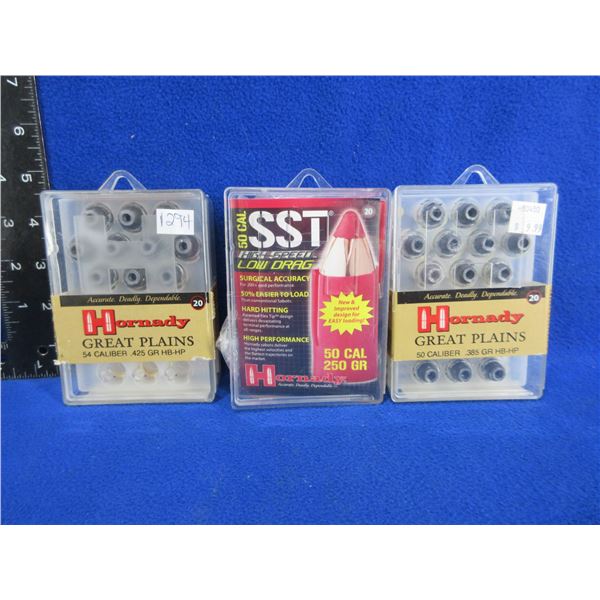 50 Cal. And 54 Cal. Hornady Black Powder Bullets