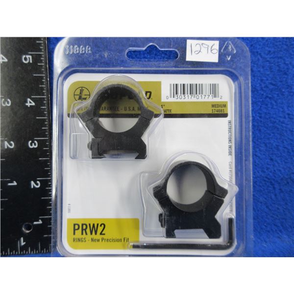 NEW - Leupold 1" Medium Matte Rings PRW2 # 174081