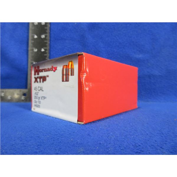 45 Cal. .452" 250gr XTP Hornady Bullets - Sealed Box of 100