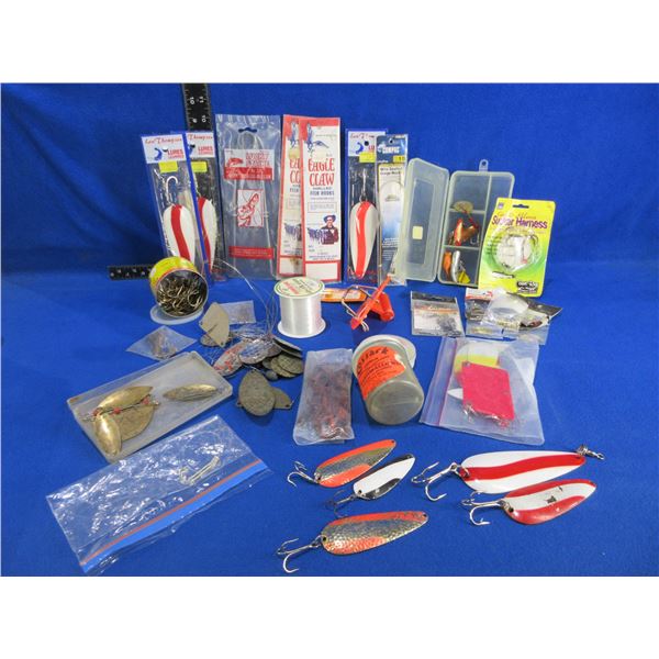 Lot of Misc. Fishing Tackle - Line, Hooks, Lures, Etc.