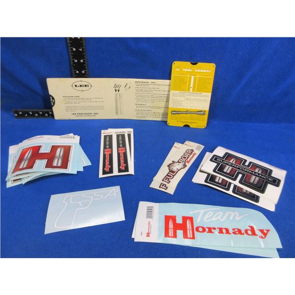 Vintage Lee Powder Guide, Weaver Scope Guide & Stickers