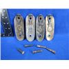 Image 2 : 4 Lee Enfield Brass Butt Plates with 5 Screws