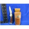 Image 1 : Western USA S-522 Folding Lock Blade Knife with Sheath