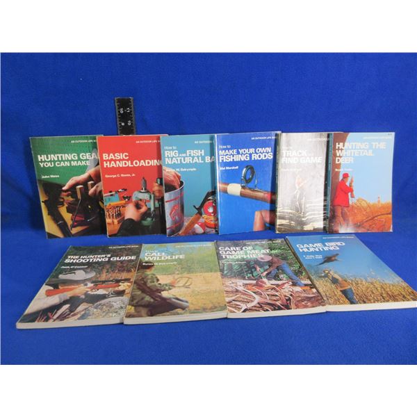 10 Misc. Outdoor Life Hunting, Reloading and Fishing Books