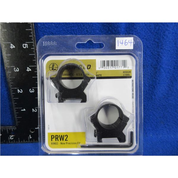 NEW - Leupold 1" Medium Matte Rings PRW2 # 174081