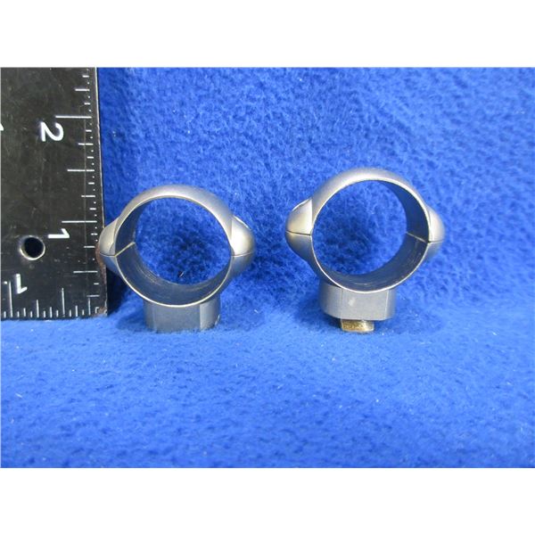 1" Rings - Steel, Silver - Appear to be Leupold Medium