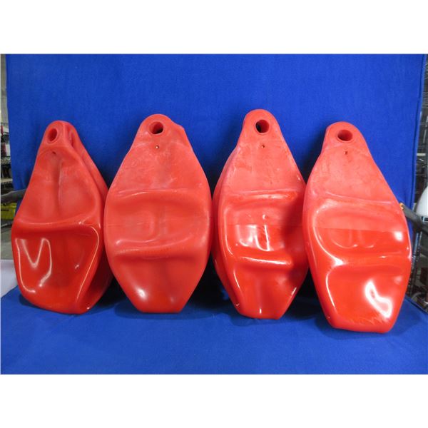 4 Red Boat Anchor Buoys/ Dock Bumpers