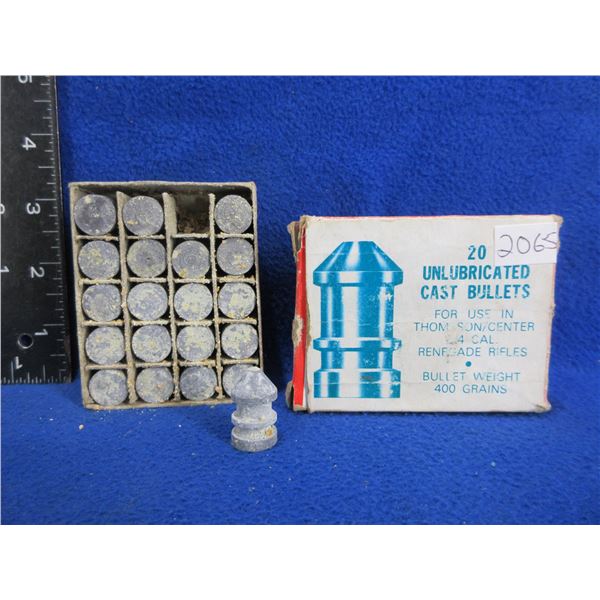 54 Cal. 400gr Maxi_Ball Unlubricated Cast T/C Bullets