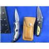 Image 2 : 5 Folding Pocket Knives - 1 has a Leather Sheath