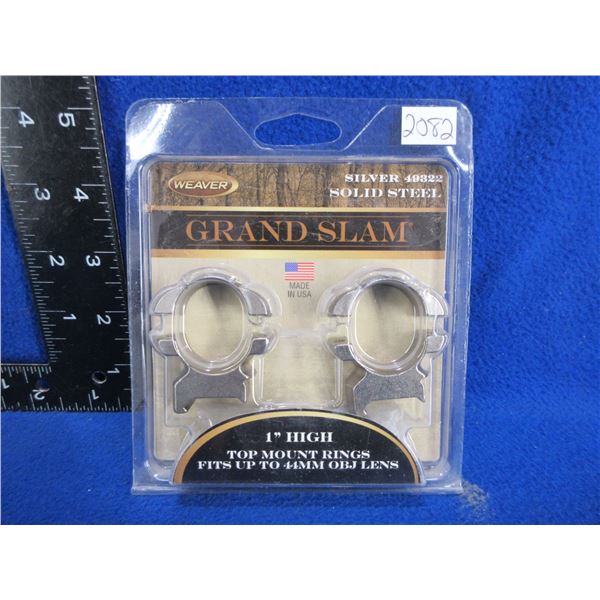 NEW - Weaver Grand Slam 1" High Top Mount Rings