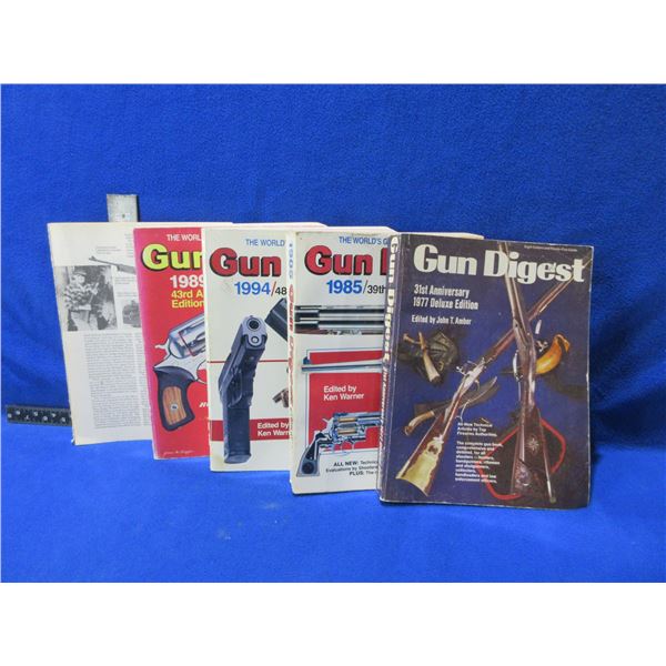 5 Gun Digest Books - 1977, 85, 88, 89, 94
