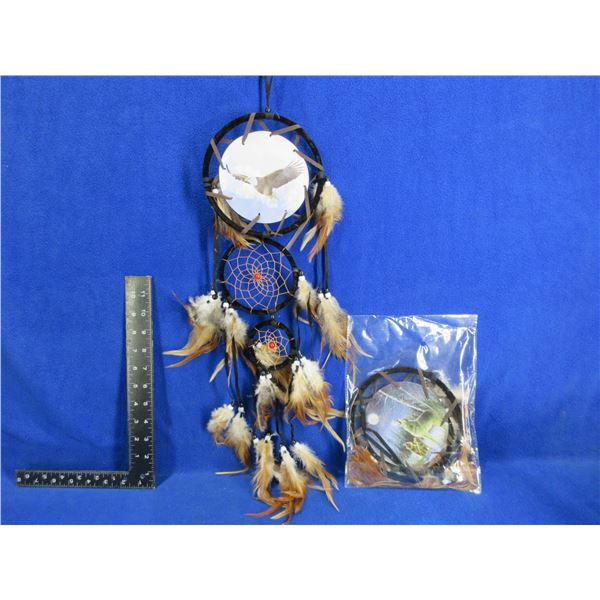 NEW - 2 Dream Catchers - Eagle and Wolves