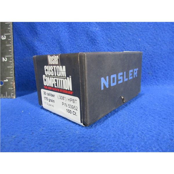 30 Cal. .308" 175gr HPBT Nosler Competition Bullets