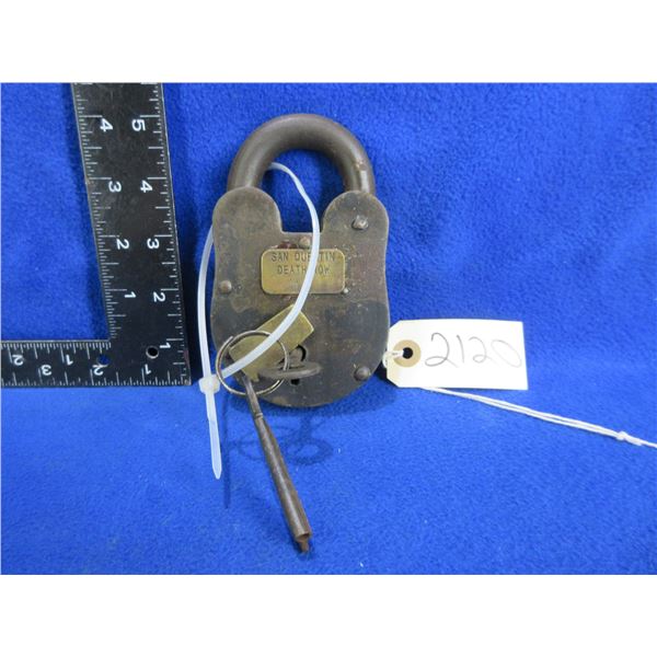 Antique Padlock - San Quentin Death Row 12 with 2 Keys