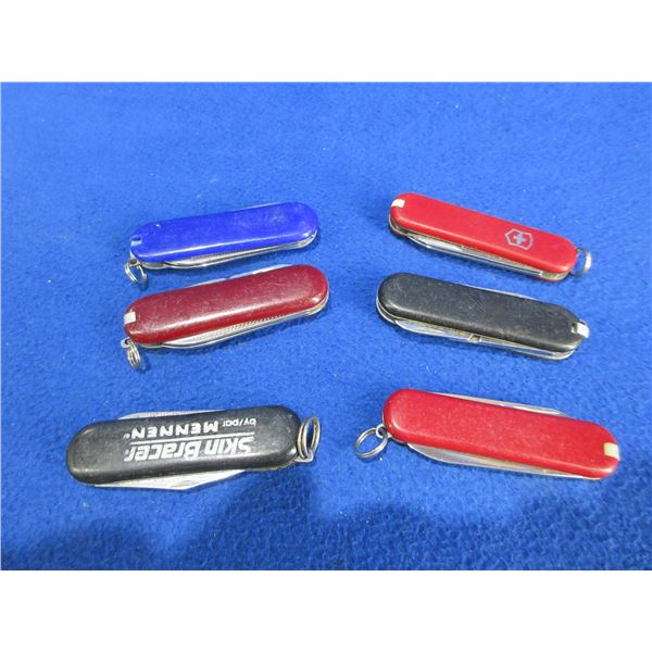 6 Key Chain Folding Blade Knives