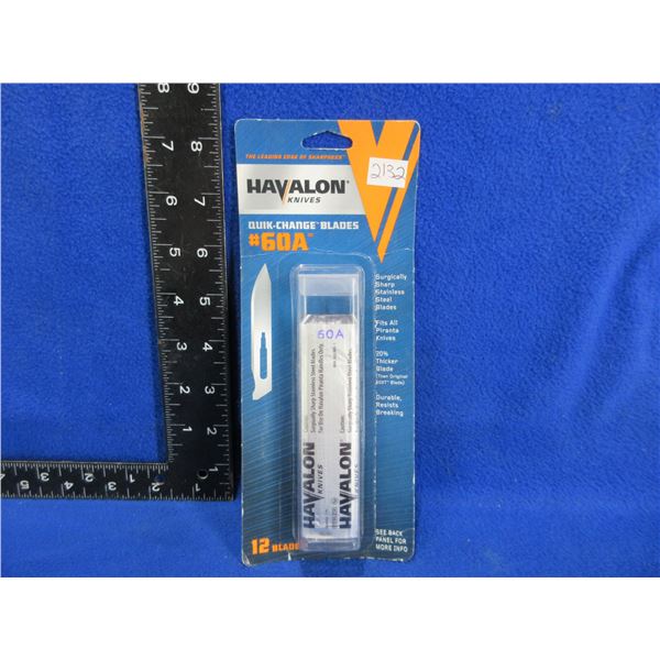 NEW - Havalon Quik-Change Blades #60A - Pack of 12