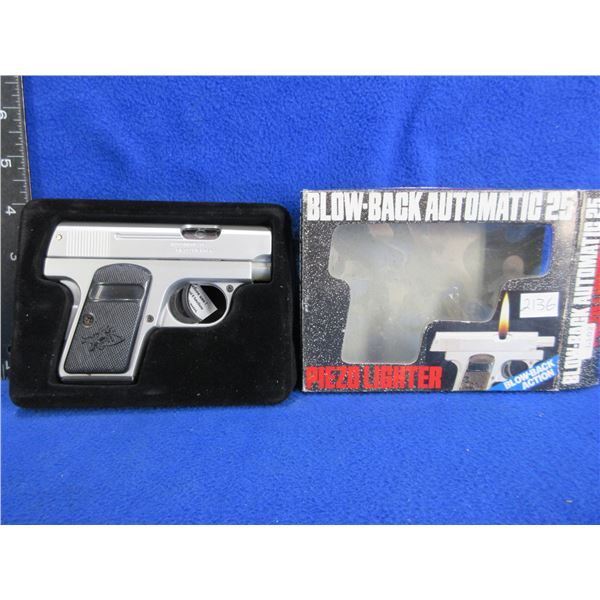 Piezo Butane Lighter - Blow-Back Automatic 25