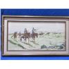 Image 1 : Framed Watercolor - "Blackfoot Moving Camp"