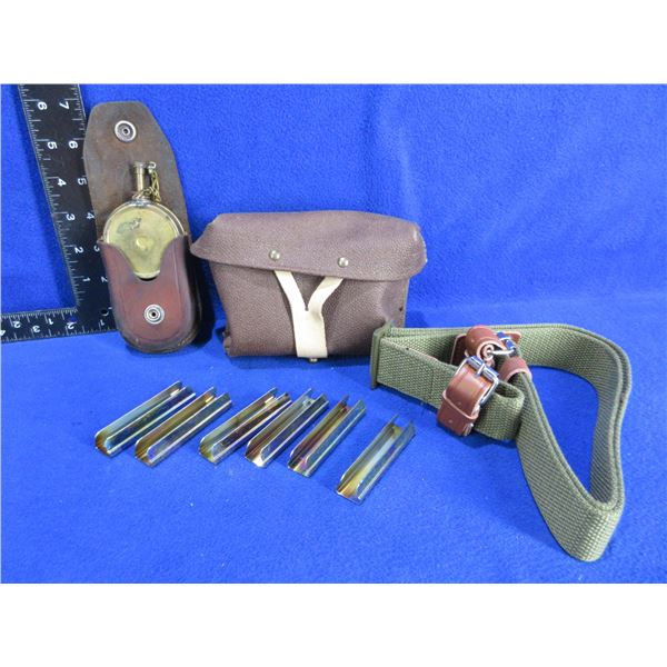 Ammo Pouch, SKS Oiler, Web Sling and 5 Stripper Clips